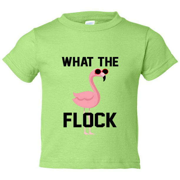 Flamingo On A Bicycle T-Shirts Childrens Girls Short Sleeve Ruffles Shirt Tee for 2-6T 